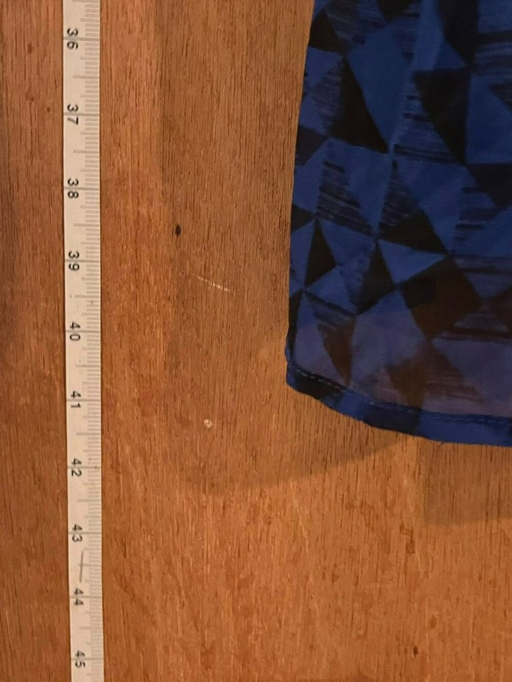 Size 3(3X) - Torrid - Blue and Black Roll Sleeve Dress w/Liner - Picture 7 of 7